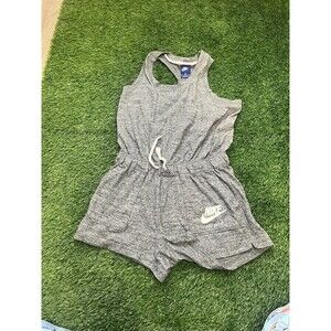 Nike Romper Womens Med Grey Gym Sport Casual Romper Razor Back Active Wear Small